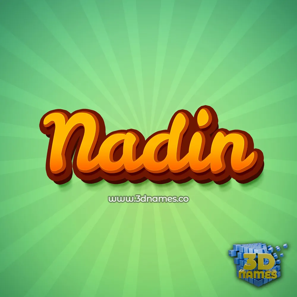 nadin in Green Rays style - 3D name wallpaper