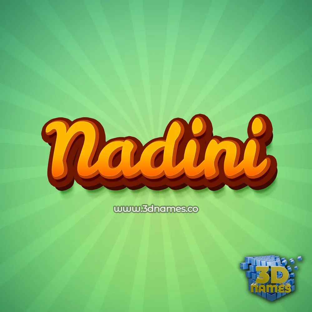 nadini in Green Rays style - 3D name wallpaper