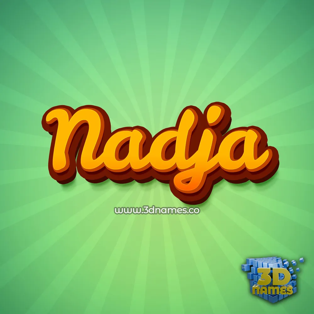 nadja in Green Rays style - 3D name wallpaper