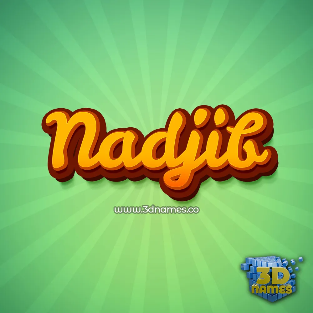 nadjib in Green Rays style - 3D name wallpaper