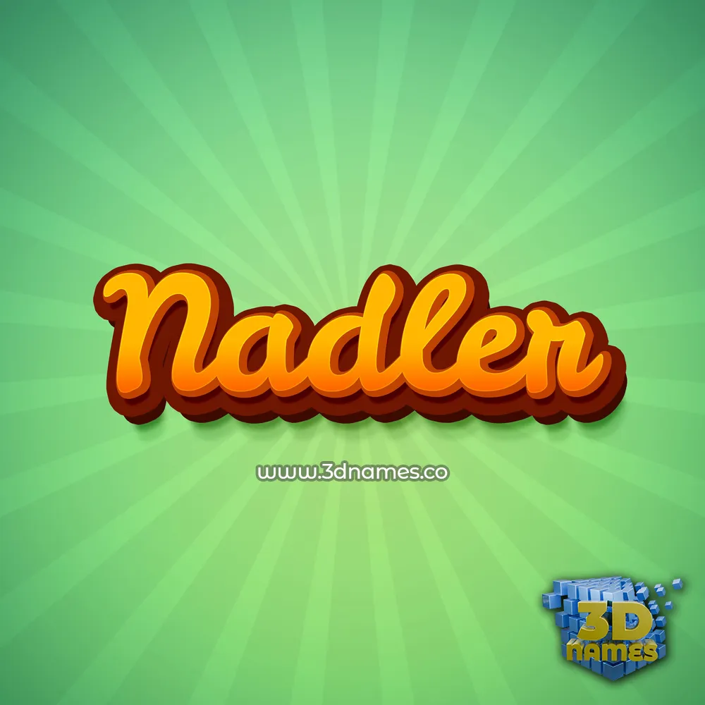 nadler in Green Rays style - 3D name wallpaper