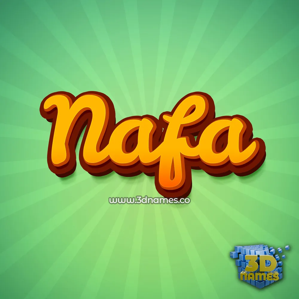 nafa in Green Rays style - 3D name wallpaper