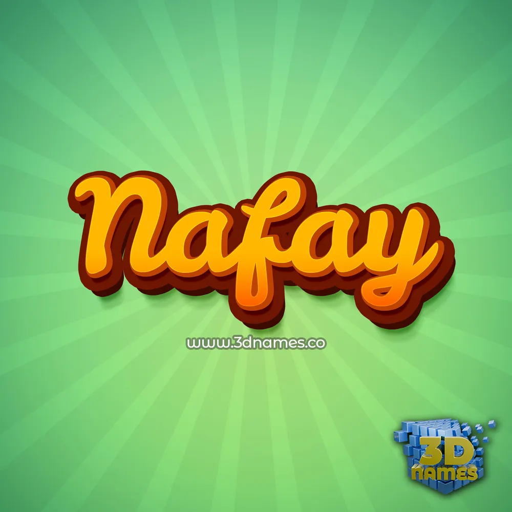 nafay in Green Rays style - 3D name wallpaper