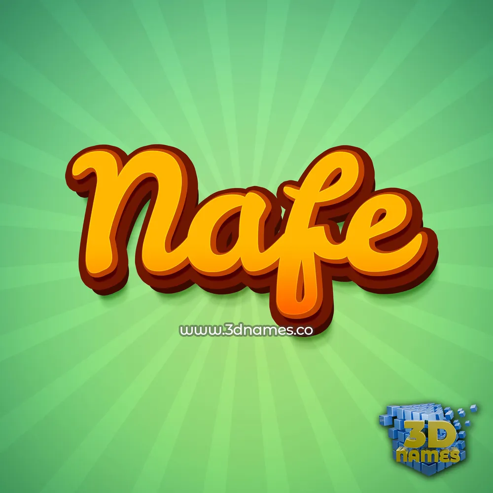 nafe in Green Rays style - 3D name wallpaper