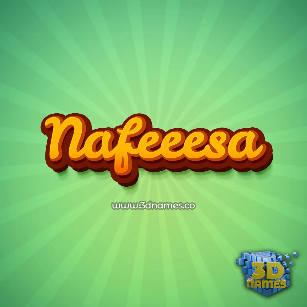 nafeeesa in Green Rays style - 3D name wallpaper