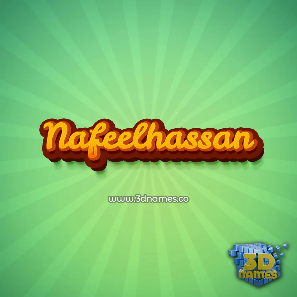 nafeelhassan in Green Rays style - 3D name wallpaper