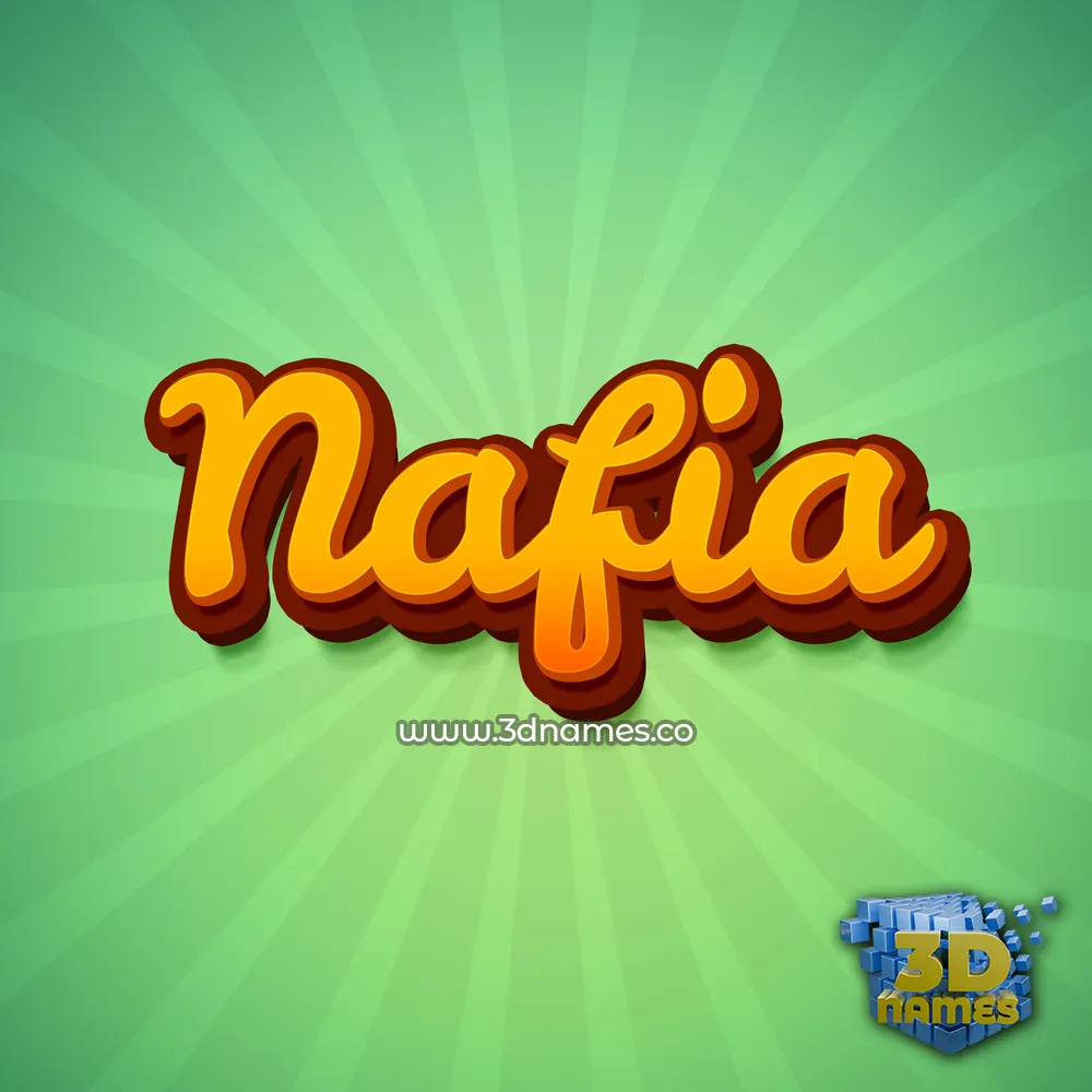 nafia in Green Rays style - 3D name wallpaper