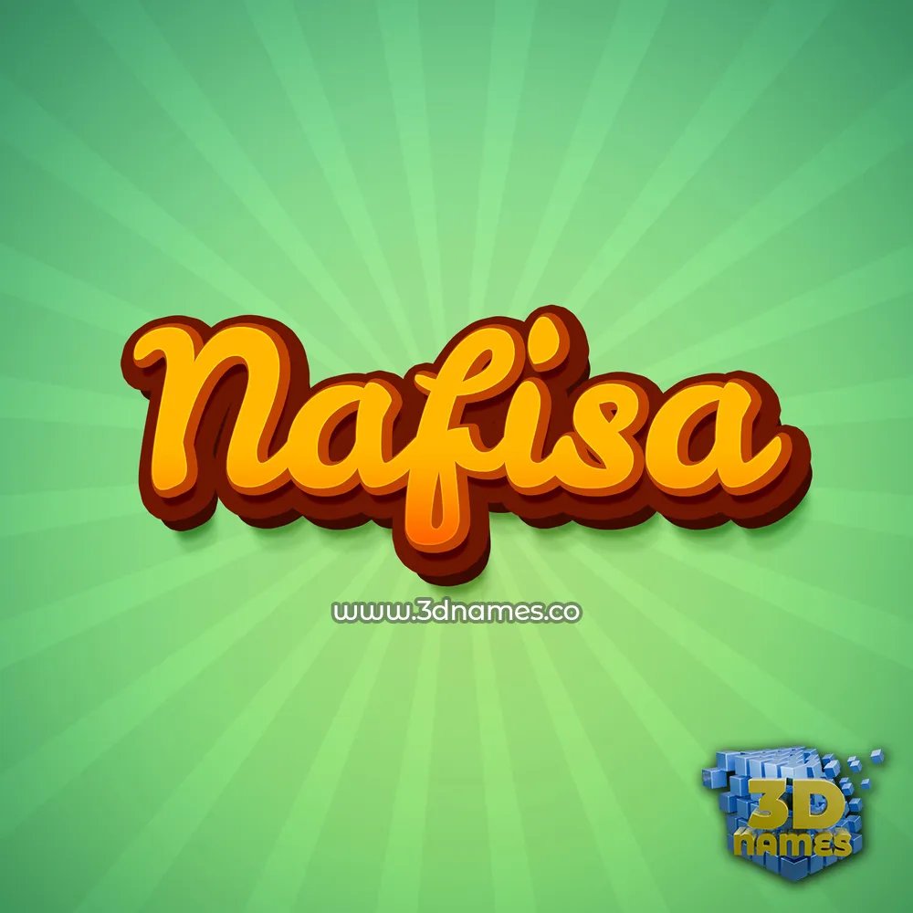 nafisa in Green Rays style - 3D name wallpaper