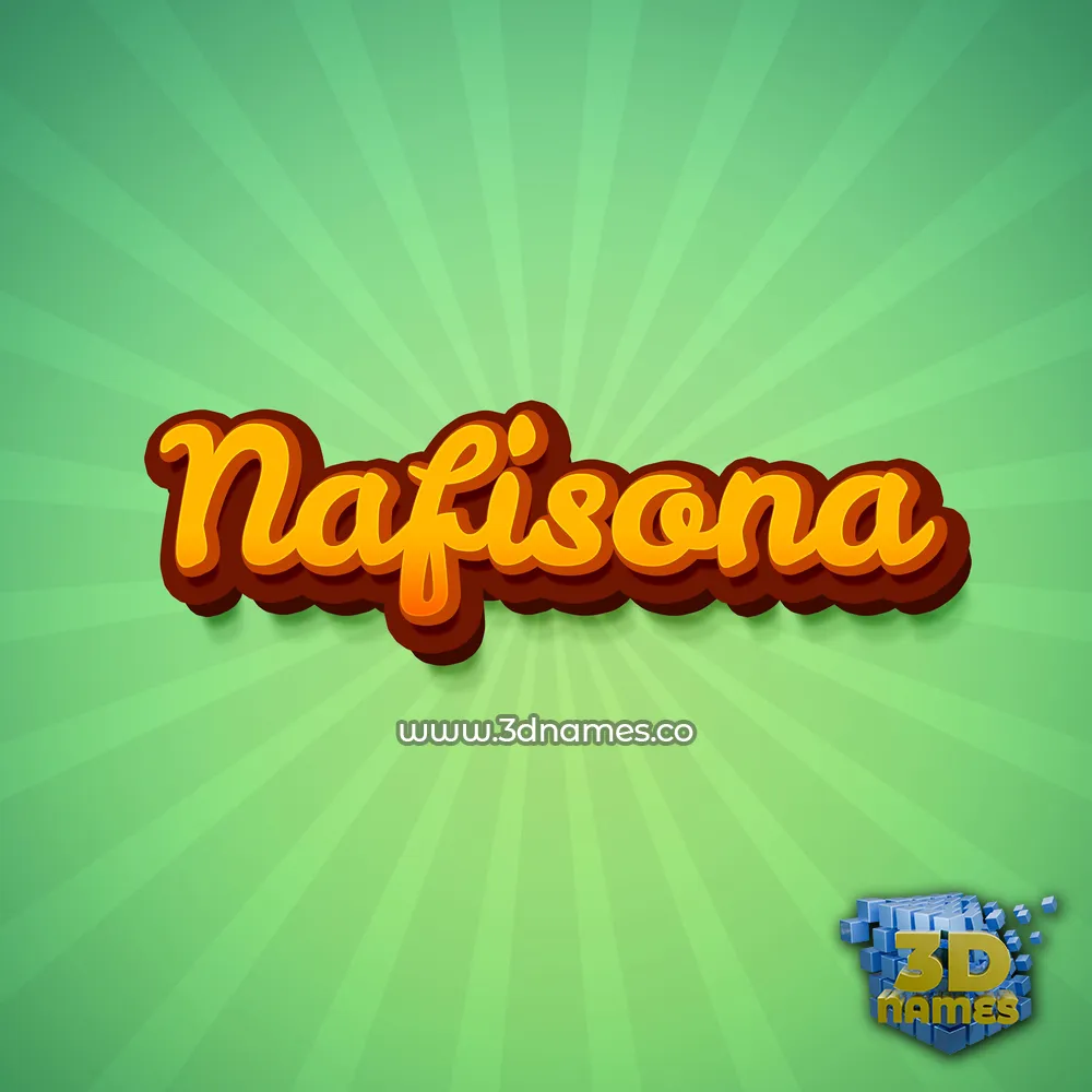 nafisona in Green Rays style - 3D name wallpaper