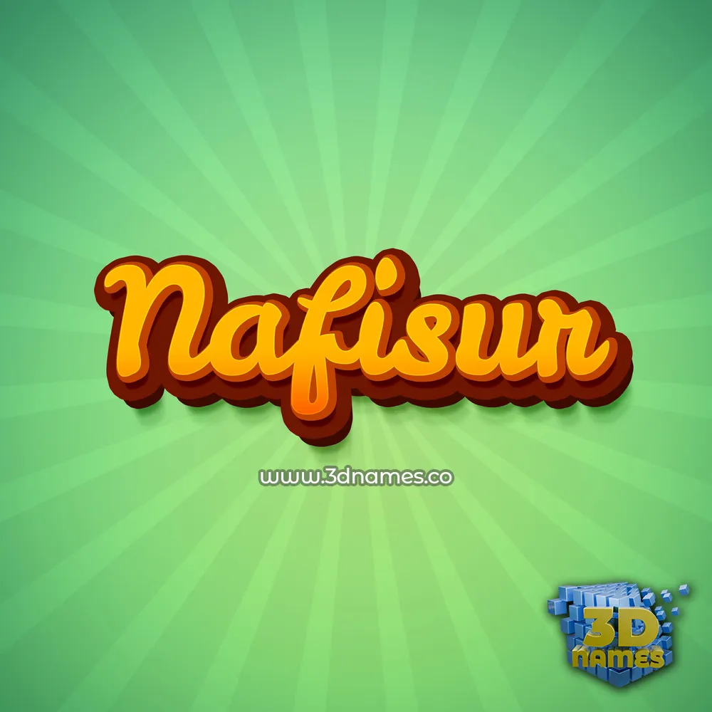 nafisur in Green Rays style - 3D name wallpaper