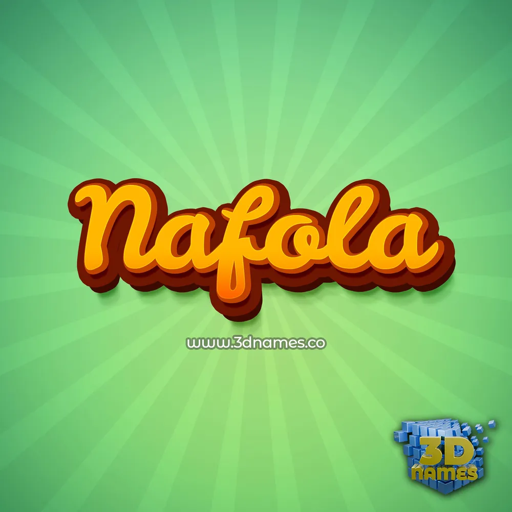 nafola in Green Rays style - 3D name wallpaper