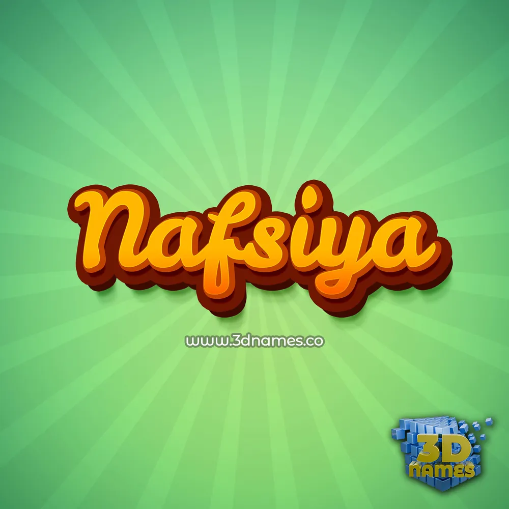 nafsiya in Green Rays style - 3D name wallpaper