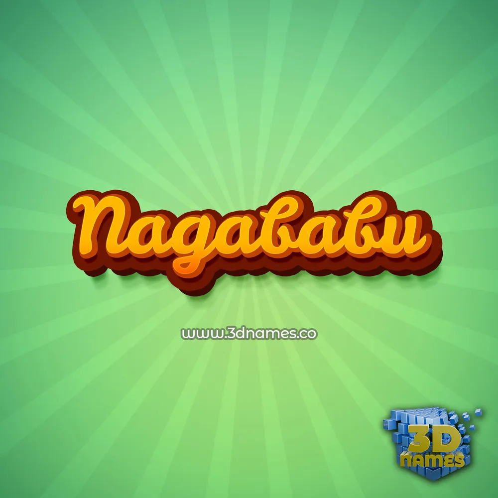 nagababu in Green Rays style - 3D name wallpaper