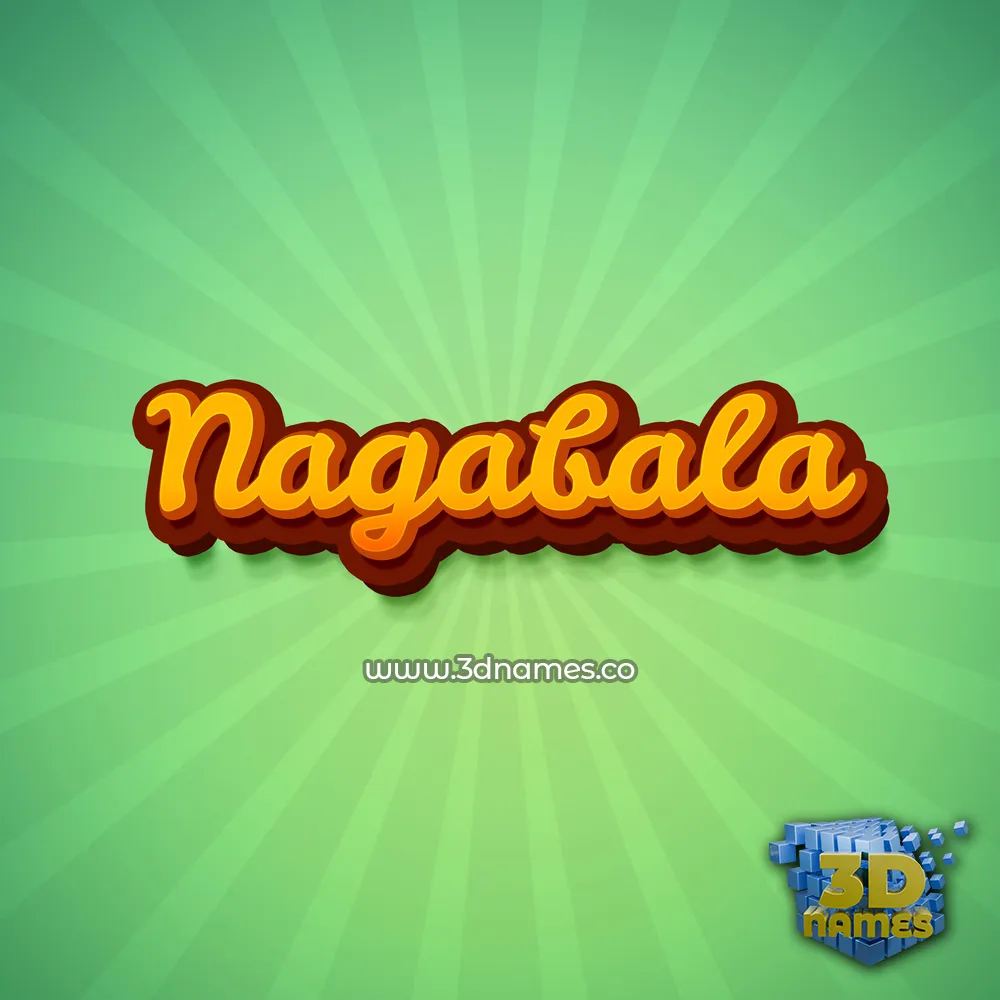 nagabala in Green Rays style - 3D name wallpaper