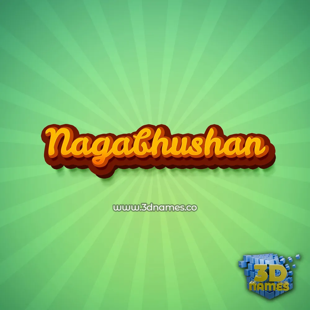 nagabhushan in Green Rays style - 3D name wallpaper