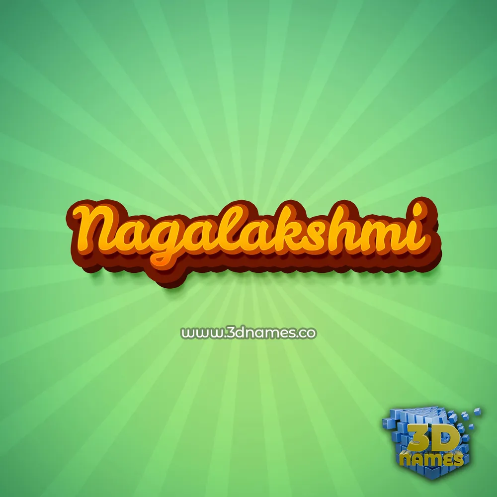 nagalakshmi in Green Rays style - 3D name wallpaper