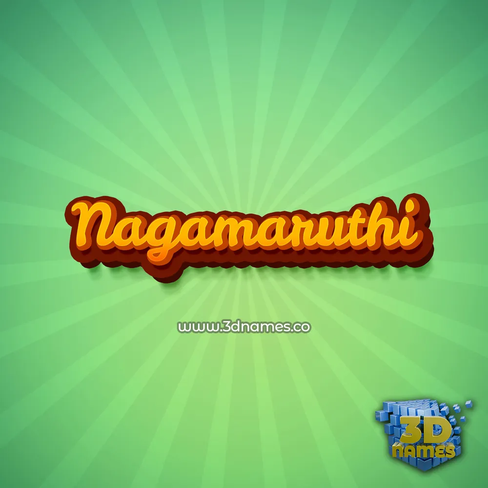 nagamaruthi in Green Rays style - 3D name wallpaper