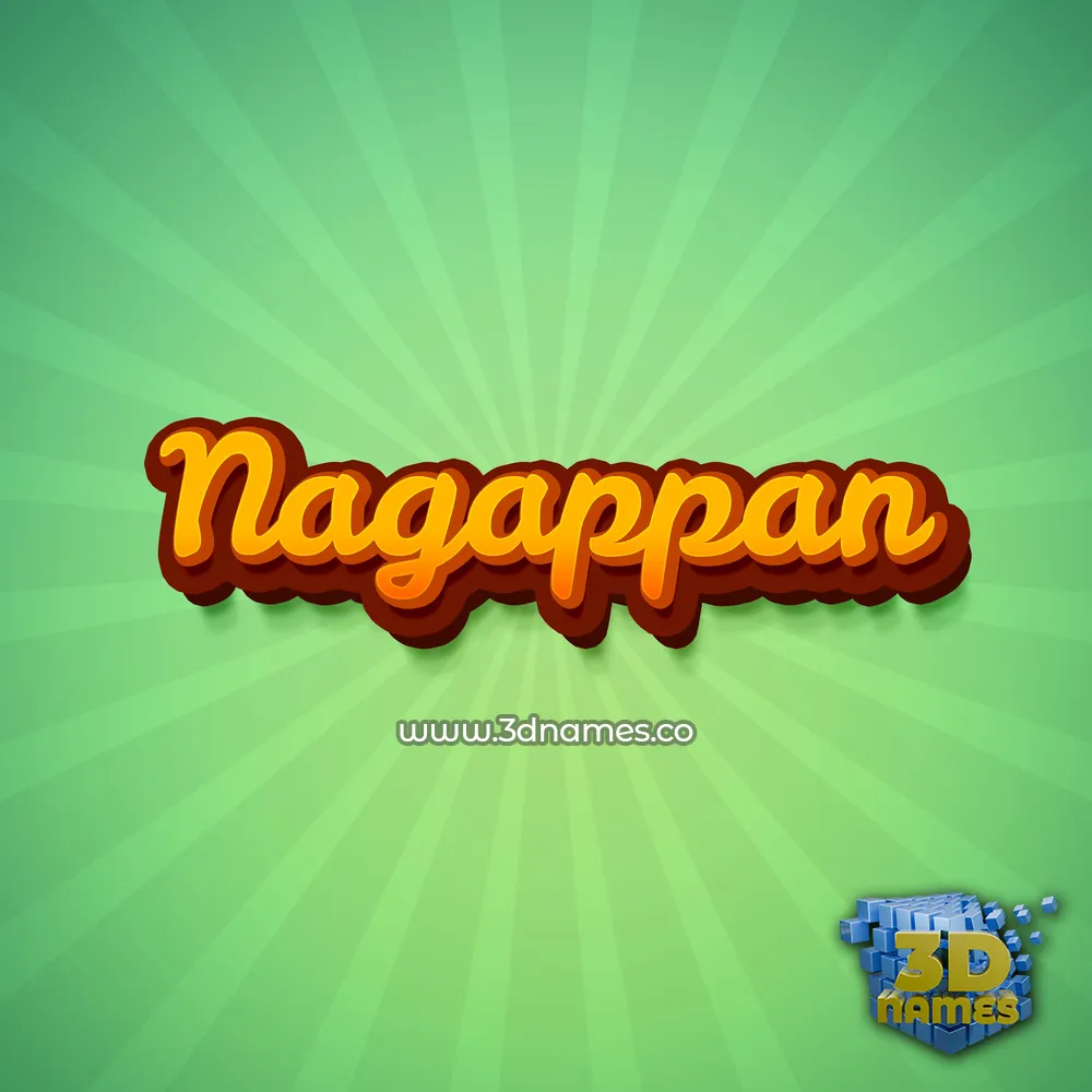 nagappan in Green Rays style - 3D name wallpaper