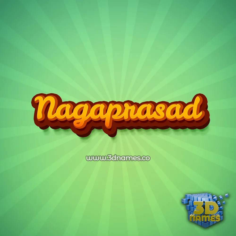 nagaprasad in Green Rays style - 3D name wallpaper