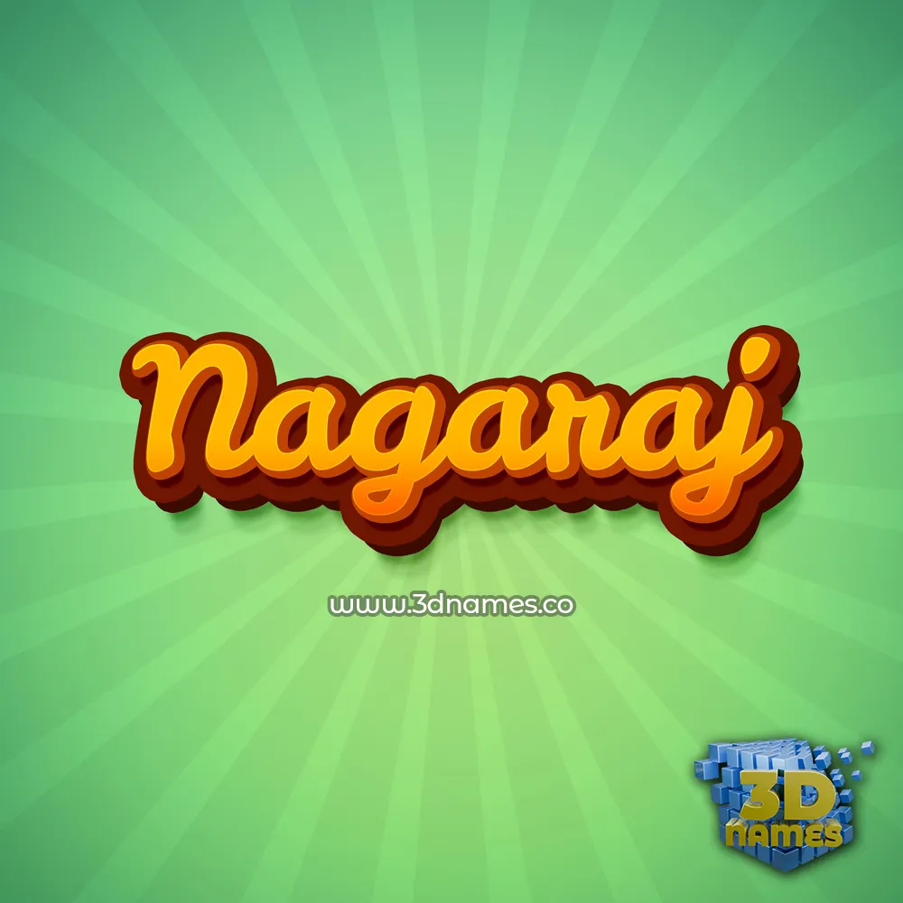 nagaraj in Green Rays style - 3D name wallpaper