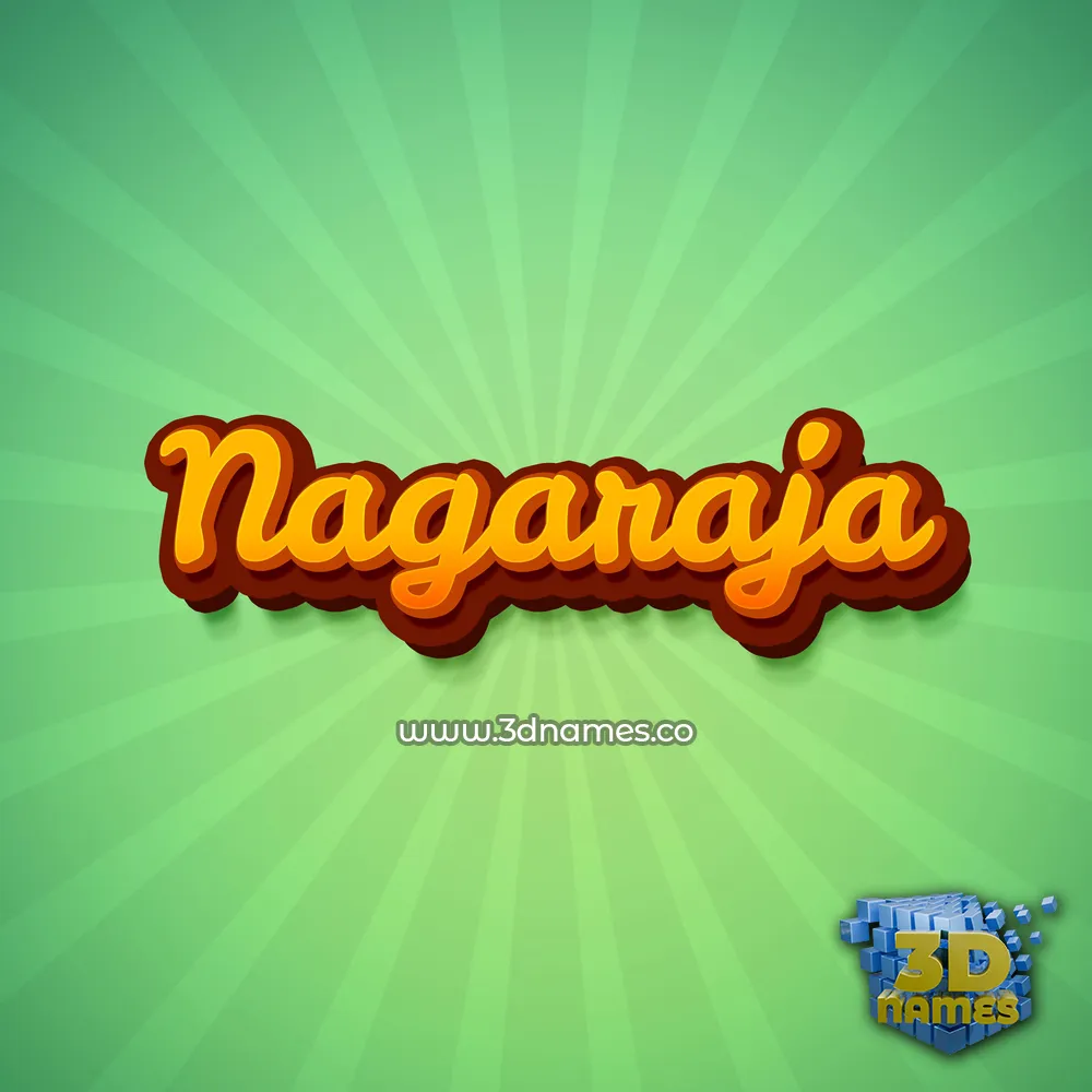 nagaraja in Green Rays style - 3D name wallpaper
