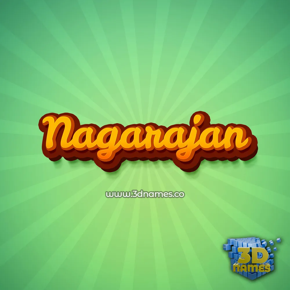 nagarajan in Green Rays style - 3D name wallpaper