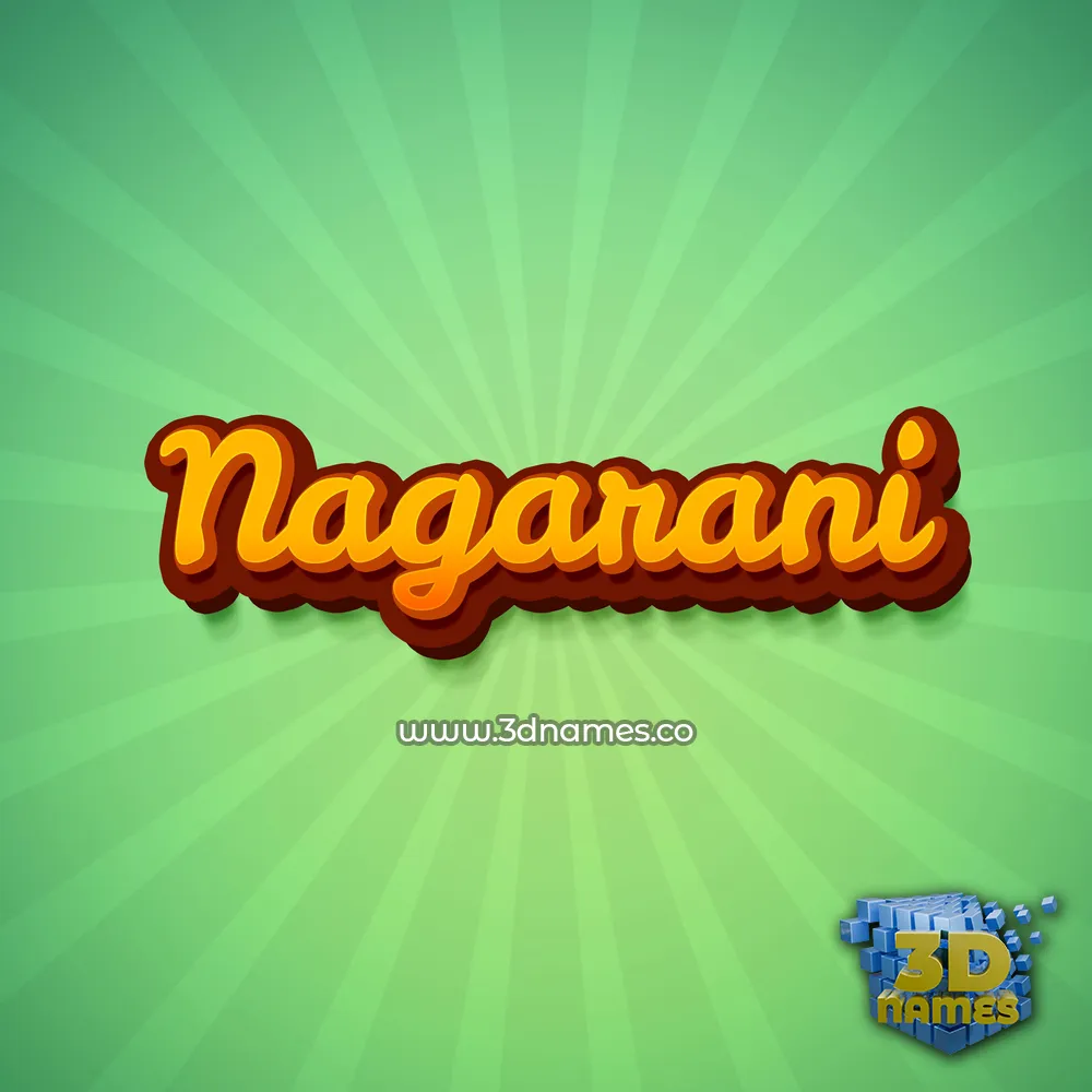 nagarani in Green Rays style - 3D name wallpaper