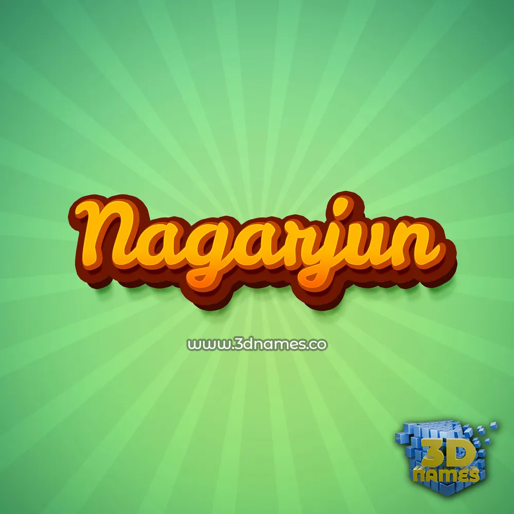 nagarjun in Green Rays style - 3D name wallpaper