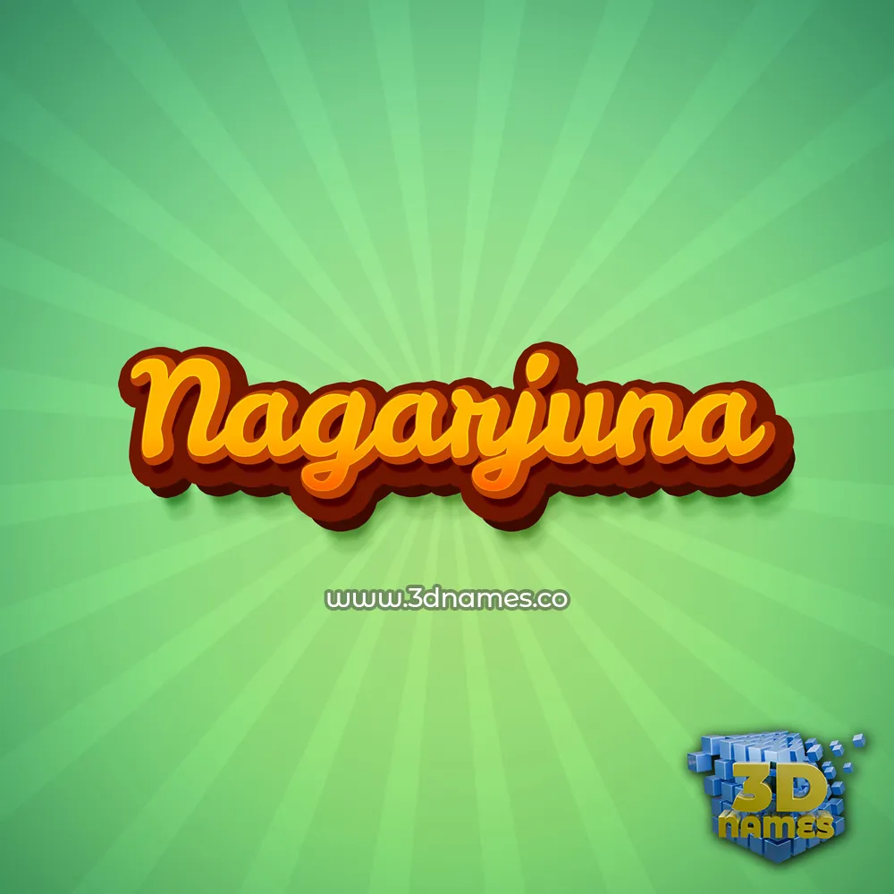 nagarjuna in Green Rays style - 3D name wallpaper