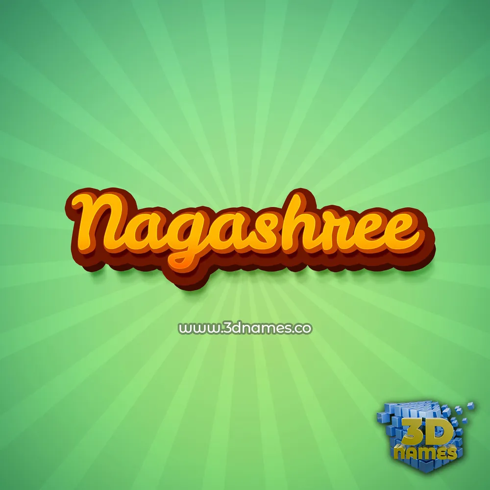 nagashree in Green Rays style - 3D name wallpaper
