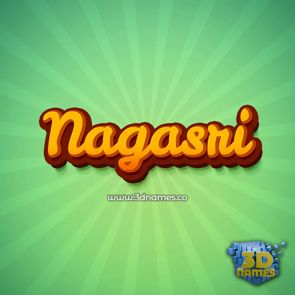 nagasri in Green Rays style - 3D name wallpaper