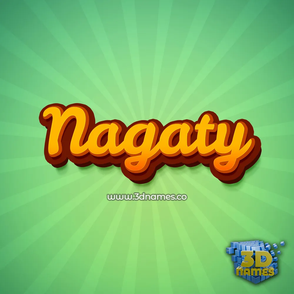 nagaty in Green Rays style - 3D name wallpaper
