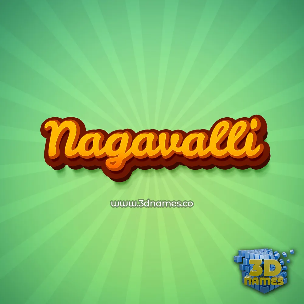 nagavalli in Green Rays style - 3D name wallpaper