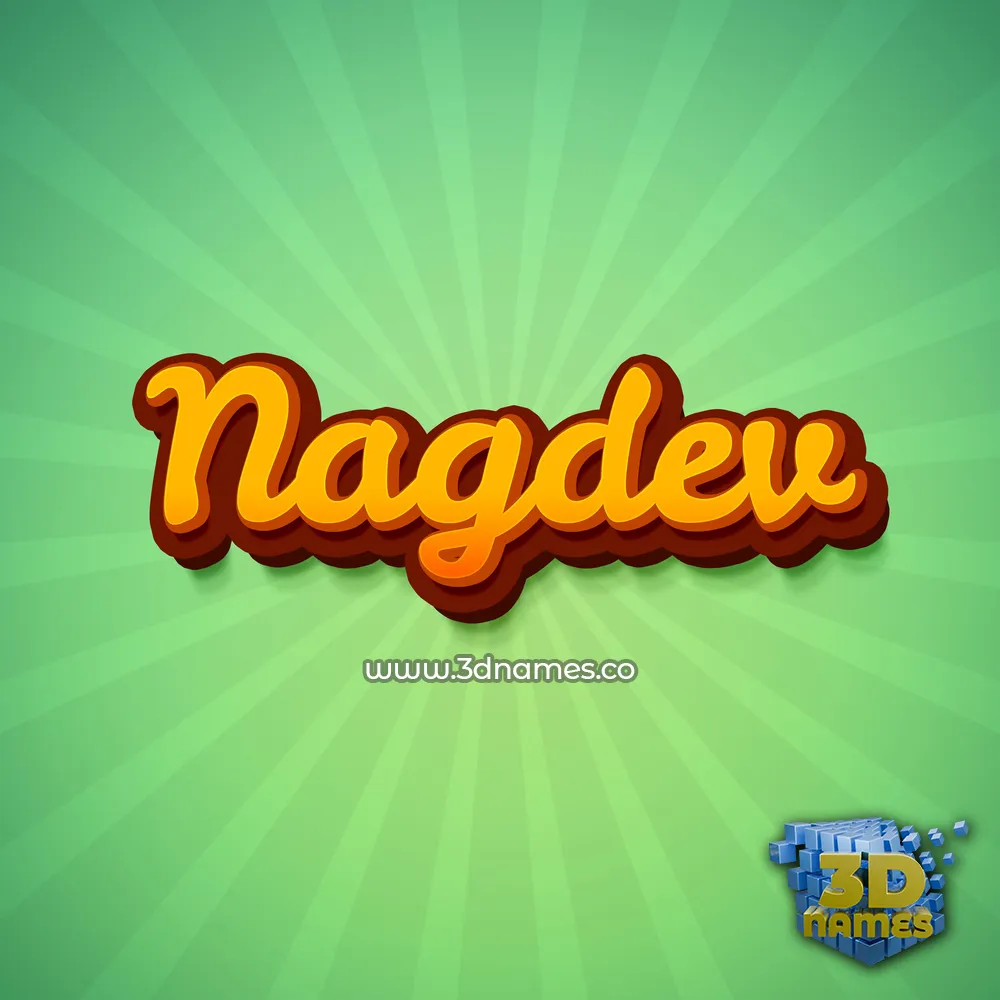 nagdev in Green Rays style - 3D name wallpaper