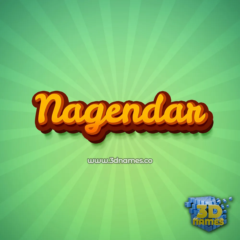 nagendar in Green Rays style - 3D name wallpaper