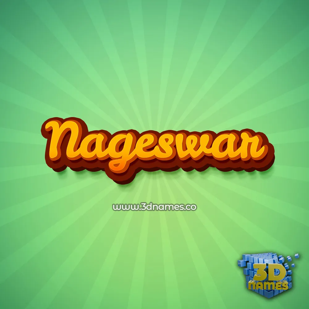 nageswar in Green Rays style - 3D name wallpaper