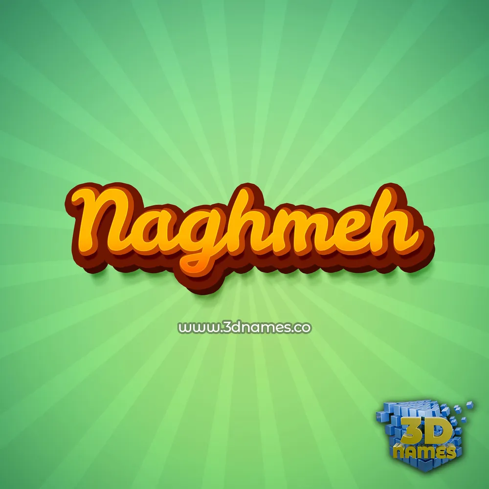 naghmeh in Green Rays style - 3D name wallpaper