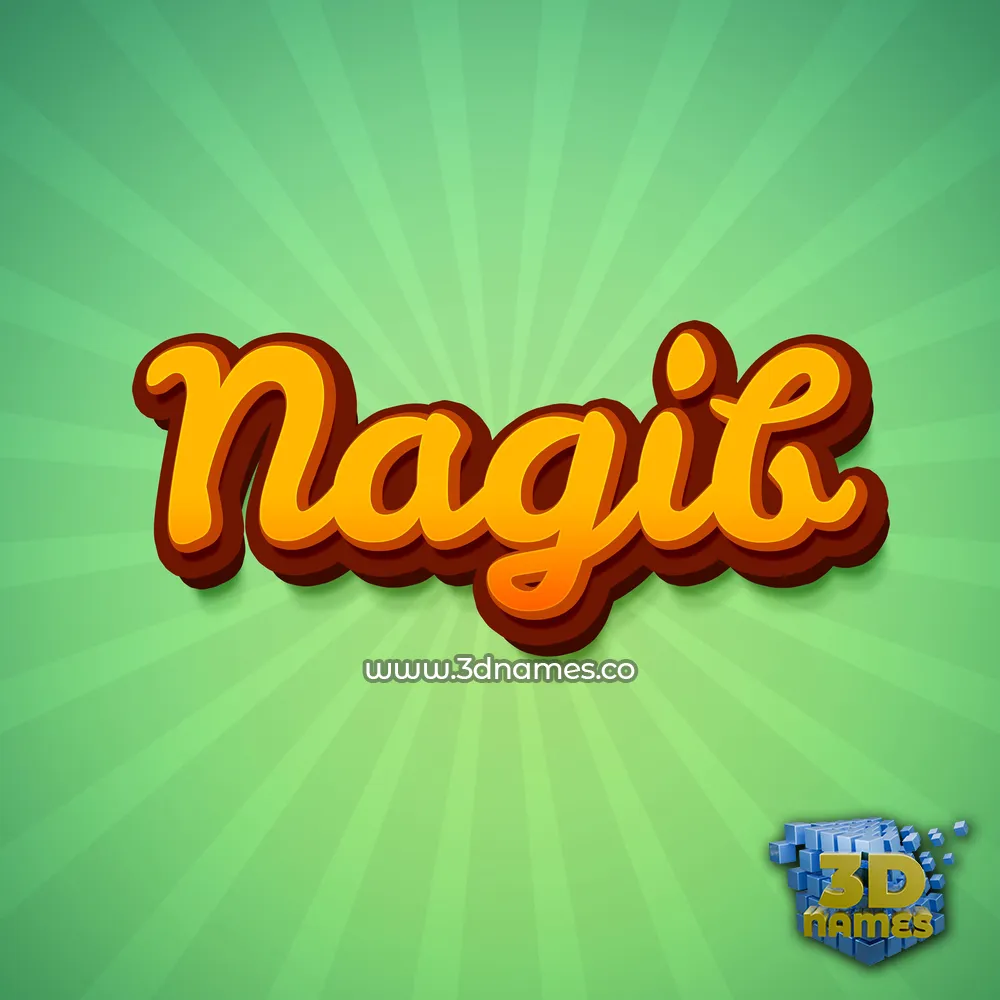 nagib in Green Rays style - 3D name wallpaper