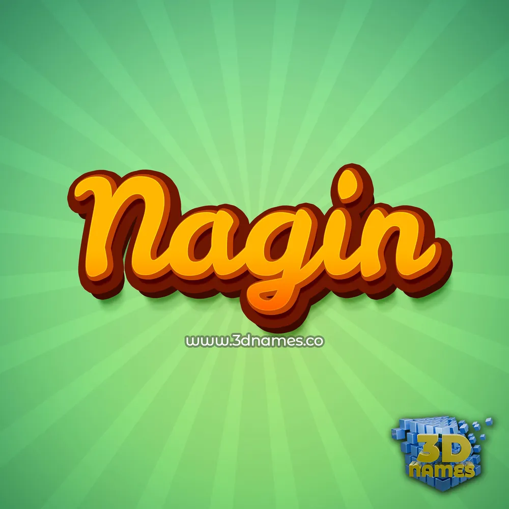 nagin in Green Rays style - 3D name wallpaper