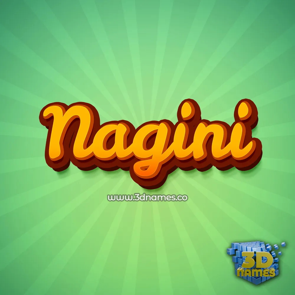 nagini in Green Rays style - 3D name wallpaper