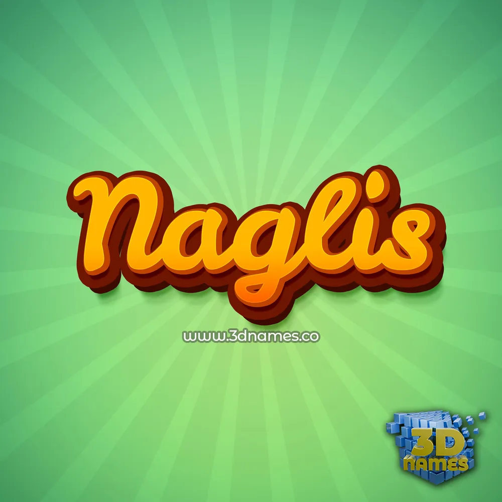 naglis in Green Rays style - 3D name wallpaper