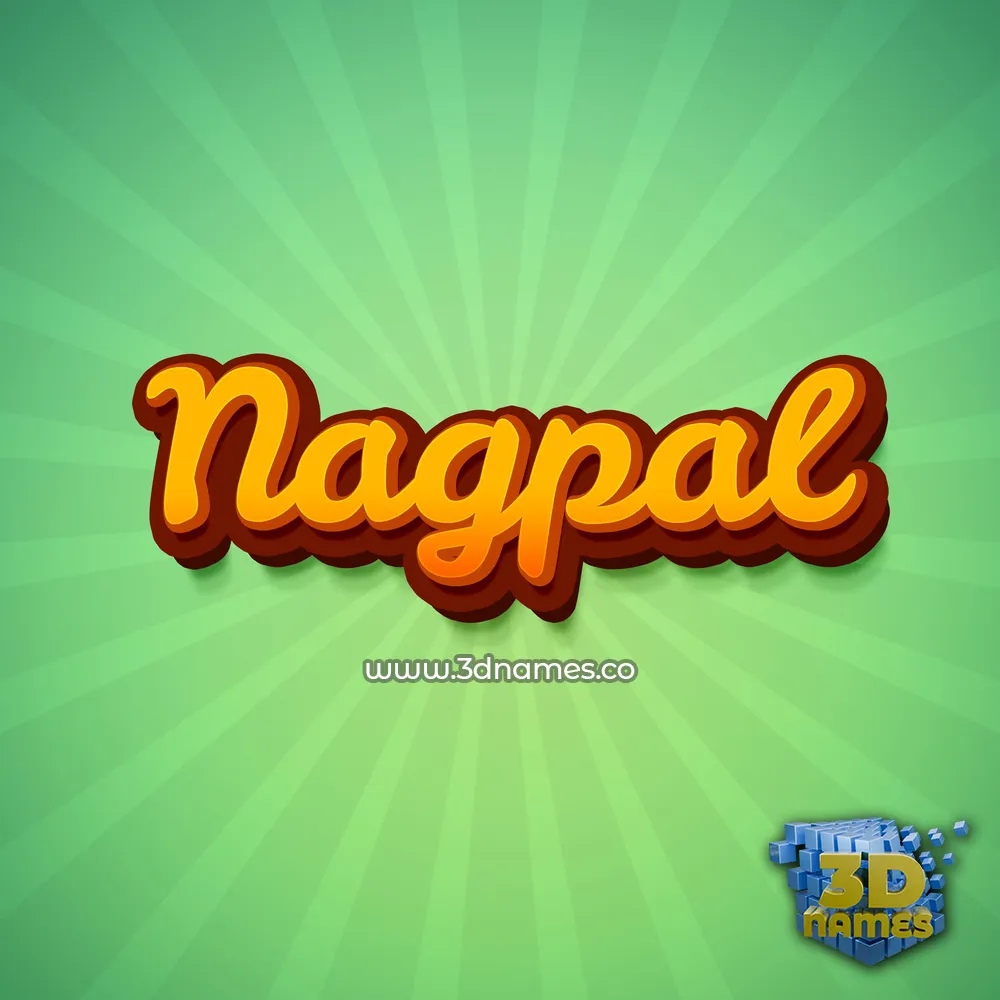 nagpal in Green Rays style - 3D name wallpaper
