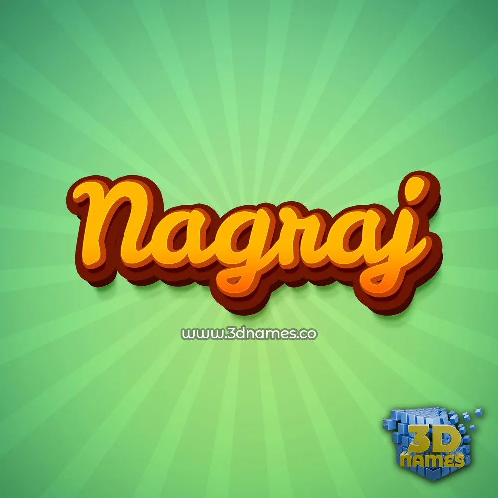 nagraj in Green Rays style - 3D name wallpaper