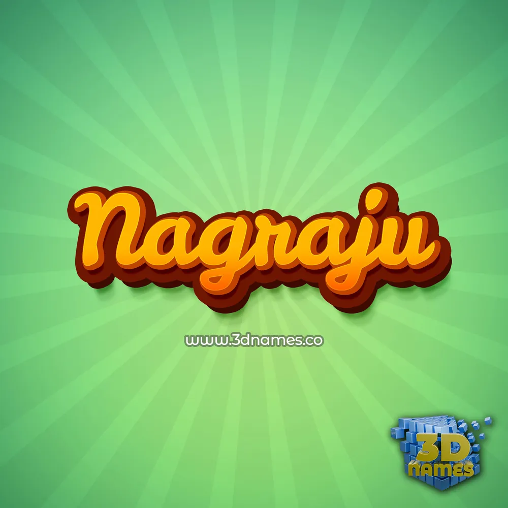 nagraju in Green Rays style - 3D name wallpaper