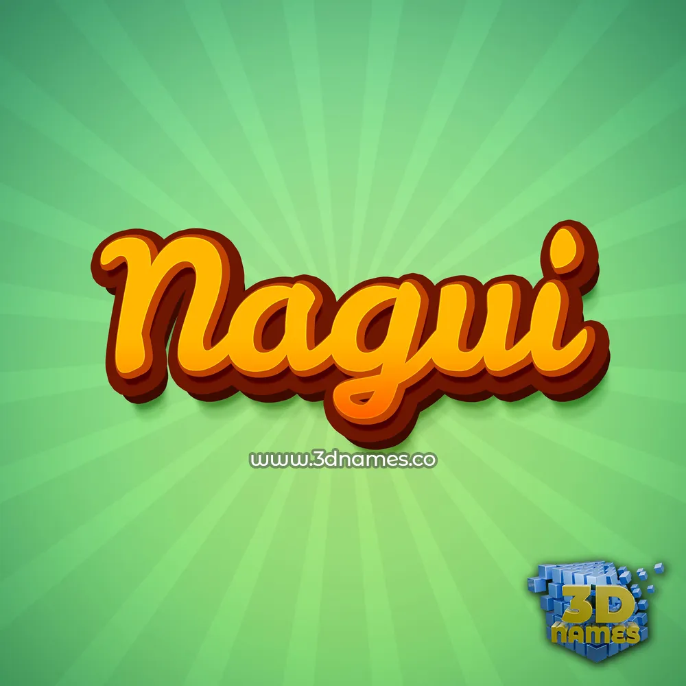 nagui in Green Rays style - 3D name wallpaper