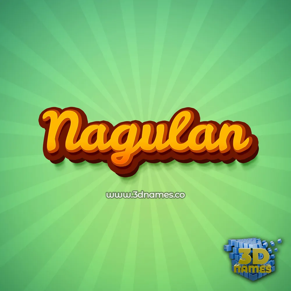 nagulan in Green Rays style - 3D name wallpaper