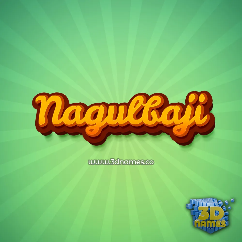 nagulbaji in Green Rays style - 3D name wallpaper