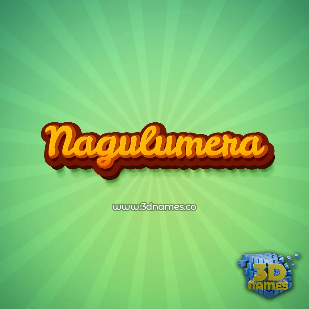 nagulumera in Green Rays style - 3D name wallpaper