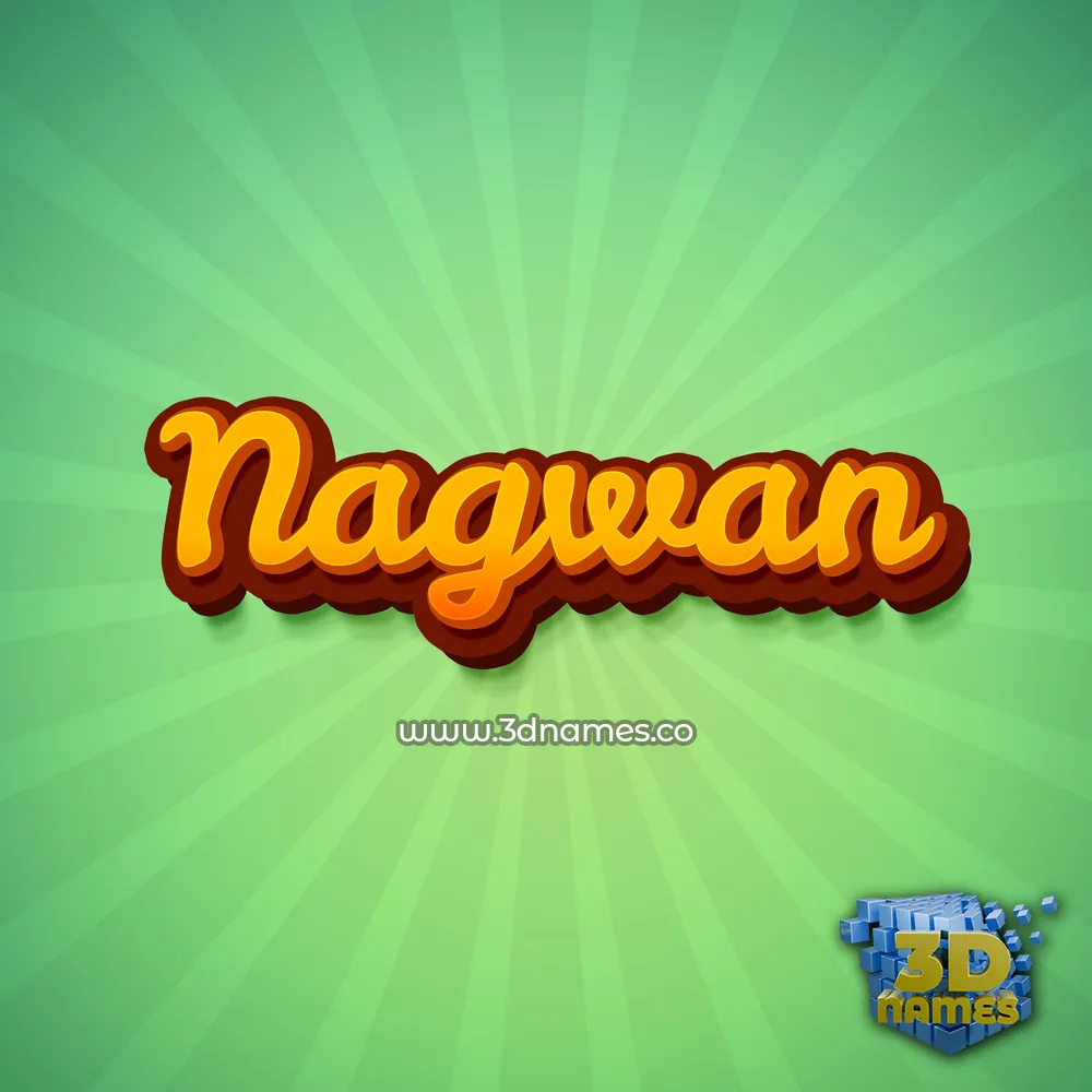 nagwan in Green Rays style - 3D name wallpaper