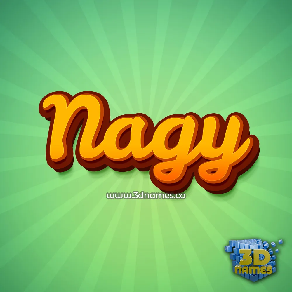 nagy in Green Rays style - 3D name wallpaper